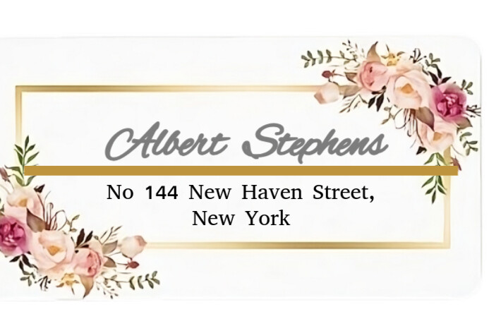 White Professional Address Label Label Template | PosterMyWall