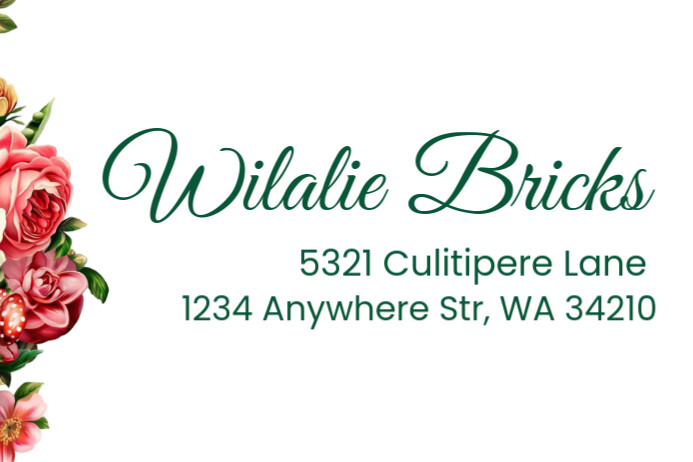 Professional Address Label Example Plantilla de White Professional Address Label Template Label | PosterMyWall