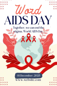 White Professional Aids Awareness Poster Plakat template
