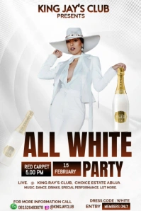 White Professional All White Party Pinterest Graphic template