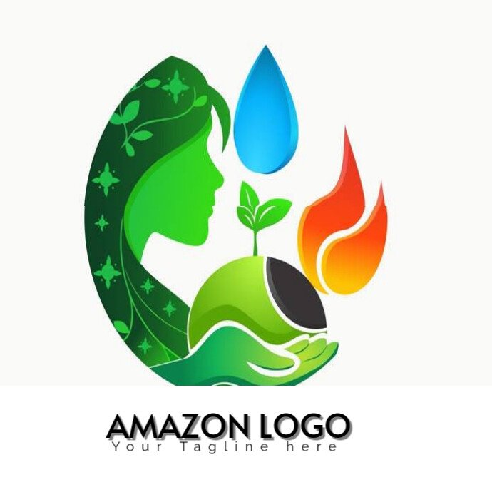 White Professional Amazon Logo Template | PosterMyWall