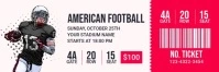 White Professional American Football Match Ticket Twitter Banner template