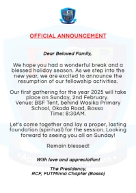 White Professional Announcement Memo  A5 template