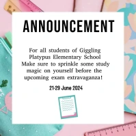 White Professional Announcements  Instagram P Iphosti le-Instagram template