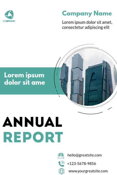 White Professional Annual Report Poster Template | PosterMyWall