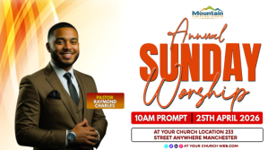 White Professional Annual Sunday Worship Presentation Presentazione (16:9) template