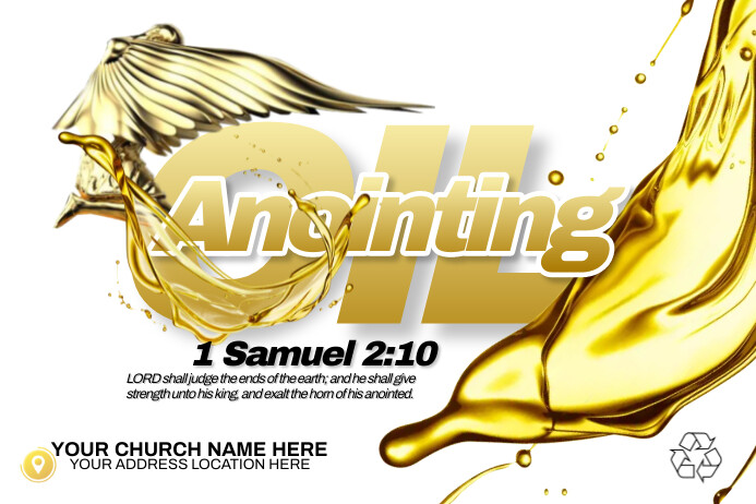 Anointing Text Design White Professional Anointing Oil Poster模板 | PosterMyWall