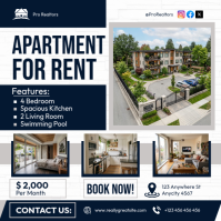 สีขาว Apartment Rental Instagram Post Template