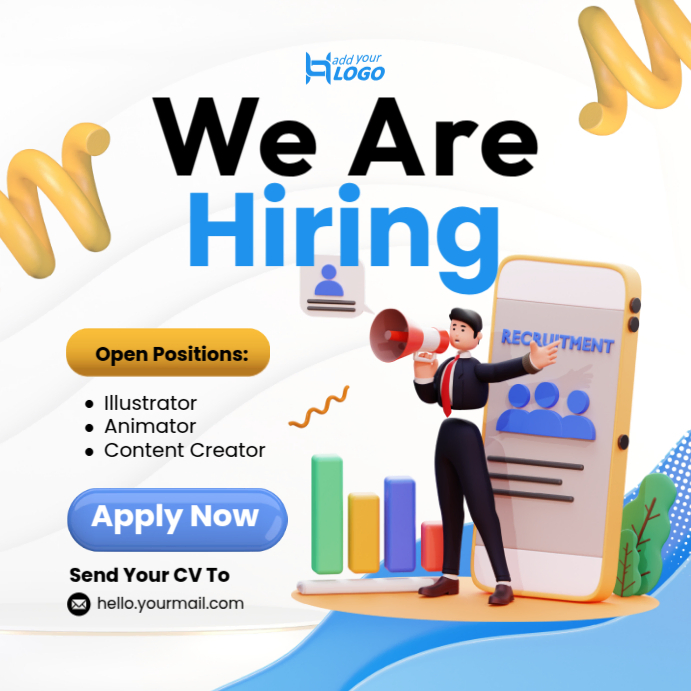 White Professional Apply Today Instagram Post Template | PosterMyWall