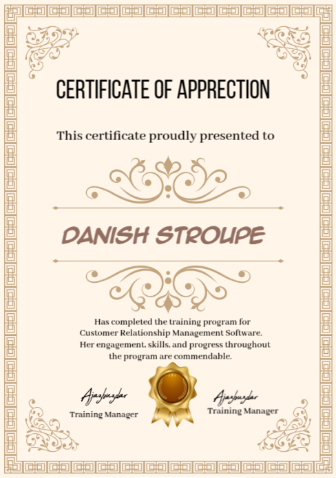 White Professional Appreciation Certificate Design Templates A5