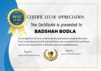 White Professional Appreciation Certificate Design Templates A2