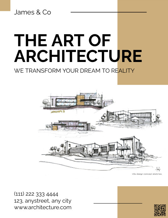 White Professional Architecture Flyer (us Let Template | PosterMyWall