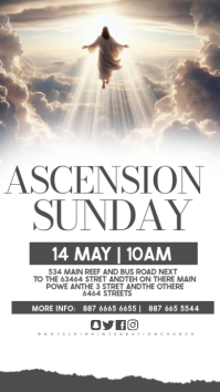 White Professional Ascension Sunday Event Instagram Story template