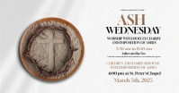 White Professional Ash Wednesday Facebook Ad template