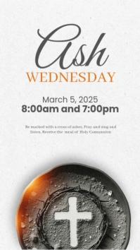 White Professional Ash Wednesday Instagram Story template