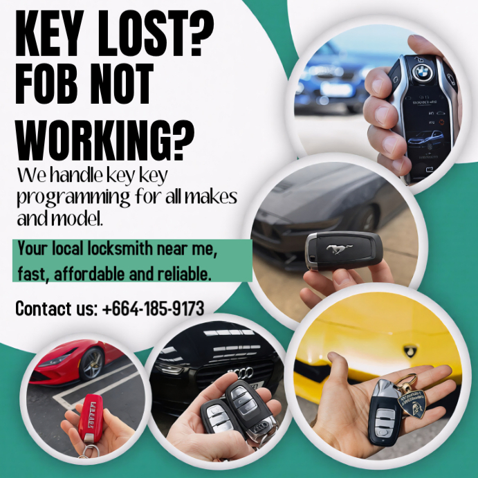 White professional automotive locksmith services instagram post ...