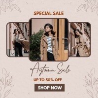 White Professional Autumn Sale  Instagram Post template