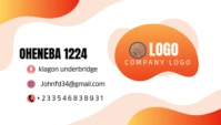 White Professional B Business Card Tarjeta de Presentación template