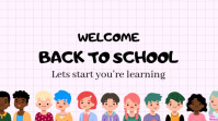 White Professional Back To School Classroom Room Posters Presentation (16:9) template