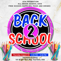 White Professional Back To School Flyer  Instagram Post template