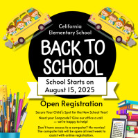 White Professional Back To School Flyer Instagram Post template