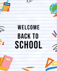 White Professional Back To School  Instagram Portrait template