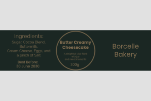 White Professional Bakery Label Label template