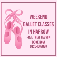 White Professional Ballet Dance  Classes Flye Publicación de Instagram template