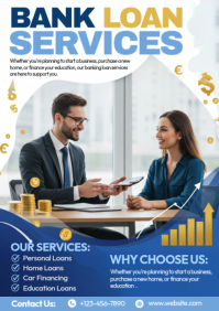 White Bank Loan Services A4 Template