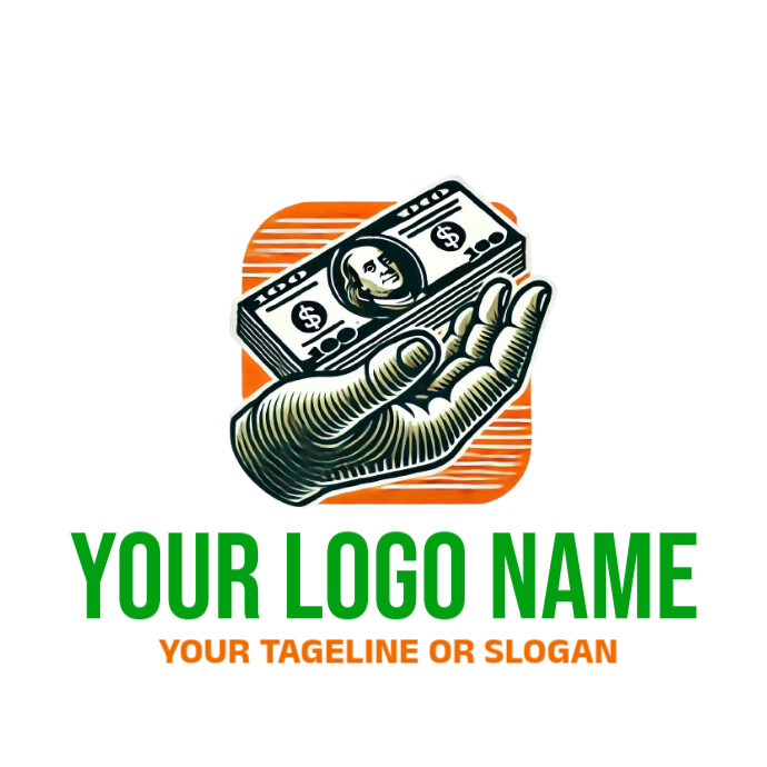 White Professional Bank Logo, Business Icon, Dollar Logo, Wealth Logo, Money Logo, Logo Logotyp template