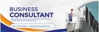 White Professional Banner Spanduk Event Business Banner 2' × 6' template