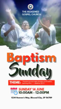 White Professional Baptism Event Instagram Story Video Instagram-Story template