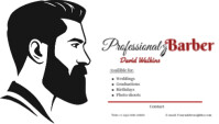 White Professional Barber Business Card template