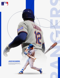 White Professional Baseball Gameday Flyer (us Letter) template