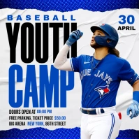 White Professional Baseball  Instagram Post template