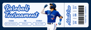 White Professional Baseball Twitter Banner template