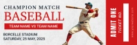 White Professional Baseball Twitter Banner template