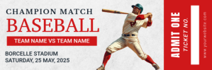 White Professional Baseball Twitter Banner Twitter-header template