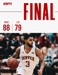White Professional Basketball Final Game Score Flyer (us Letter) template