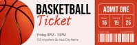 White Professional Basketball Game Ticket Twitter Banner template