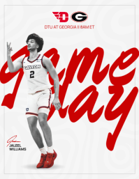 White Professional Basketball Gameday Flyer (us Letter) template