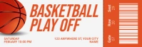 White Professional Basketball Play Off Twitter Banner template
