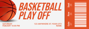 White Professional Basketball Play Off Twitter Banner template