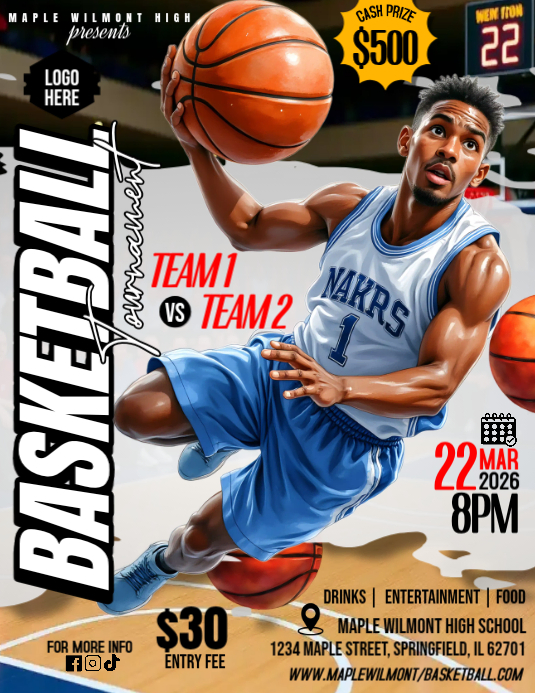 Basketball Tournament Flyers Template | PosterMyWall