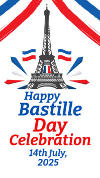 White Professional Bastille Day Instagram Story template