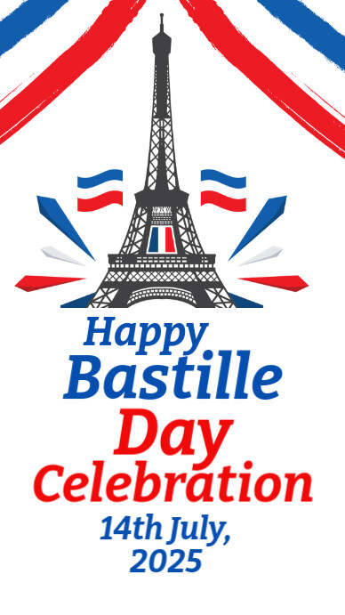 White Professional Bastille Day Instagram Story Instagram-verhaal template