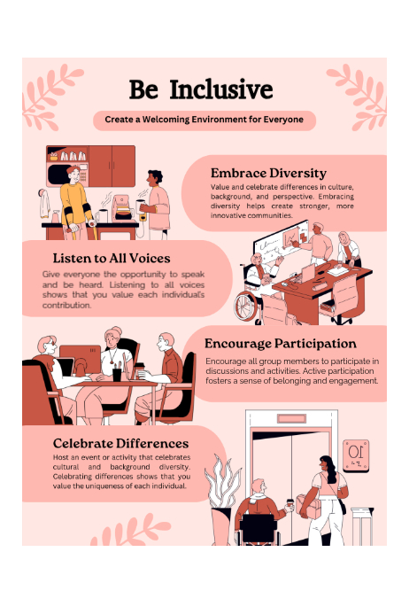White Professional Be Inclusive Poster Template | PosterMyWall
