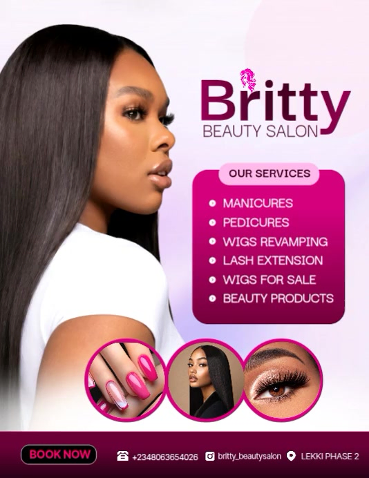Beauty Salon Services Flyers Template | PosterMyWall