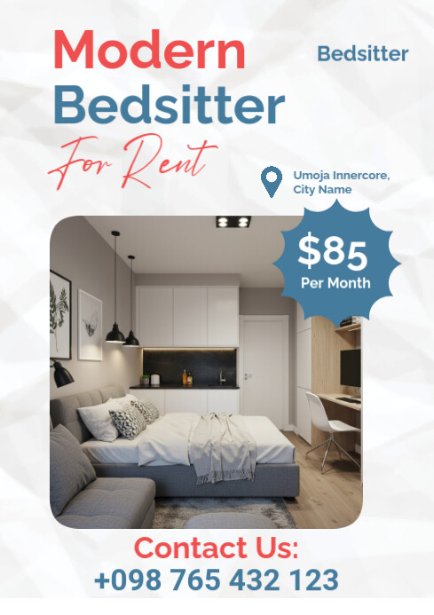 Poster Rented Room Room Rental Advertisement Template | PosterMyWall