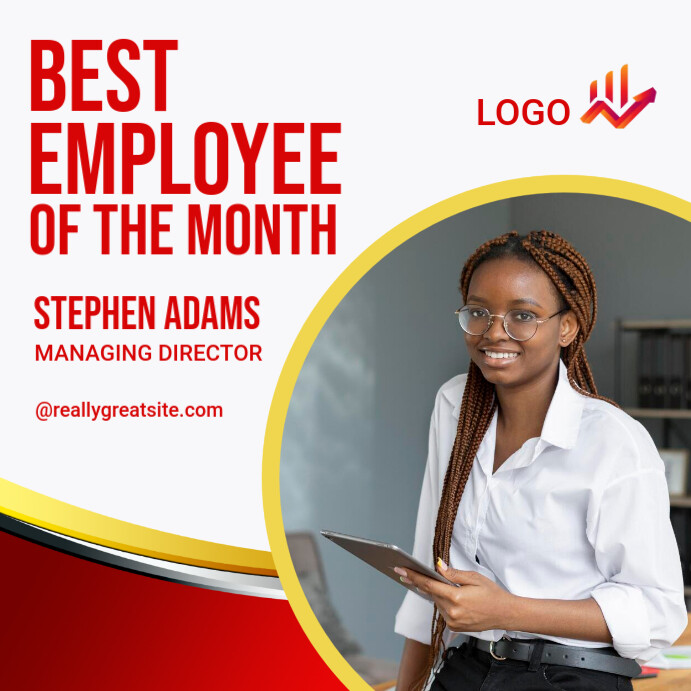Copy of White Professional Best Employee Instagram Post | PosterMyWall